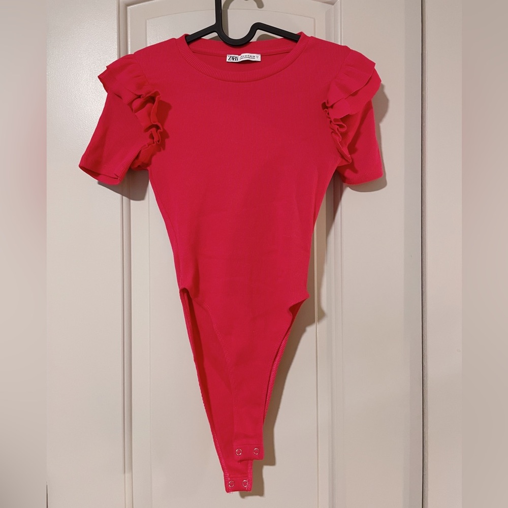 Pink zara bodysuit